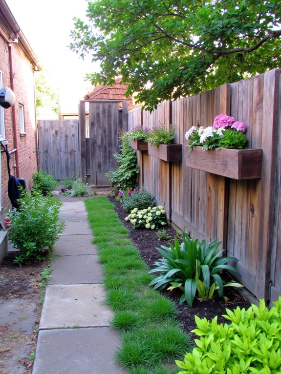 functional fences with planters