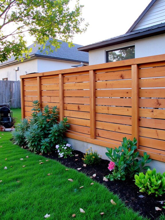 modern horizontal pallet fence