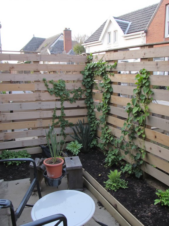 modern white pallet fence