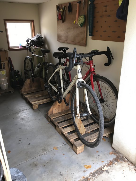 pallet bike rack organization