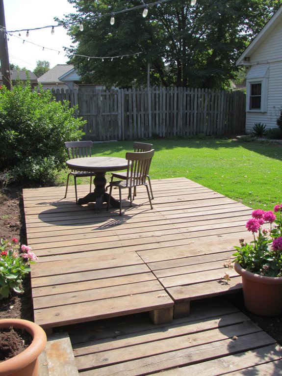 pallet deck for relaxation