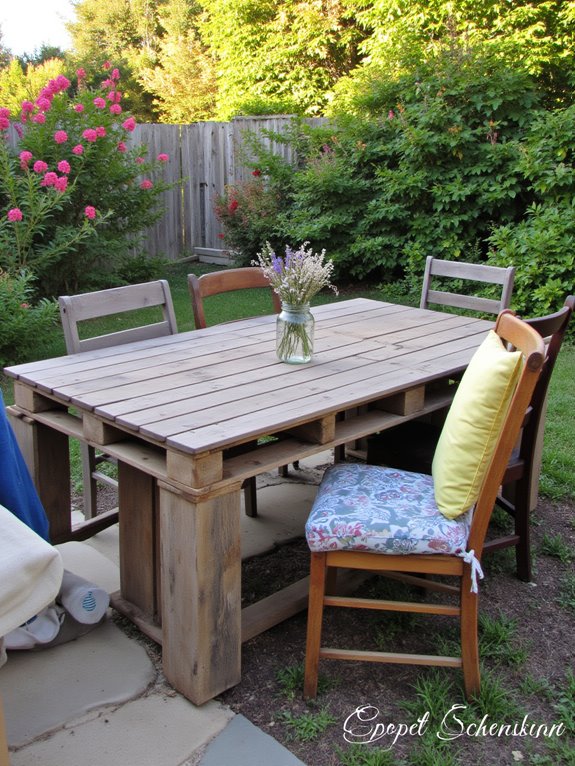 pallet dining set creation