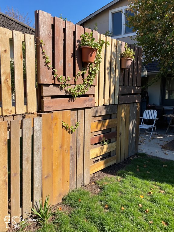 pallet fence backyard transformations