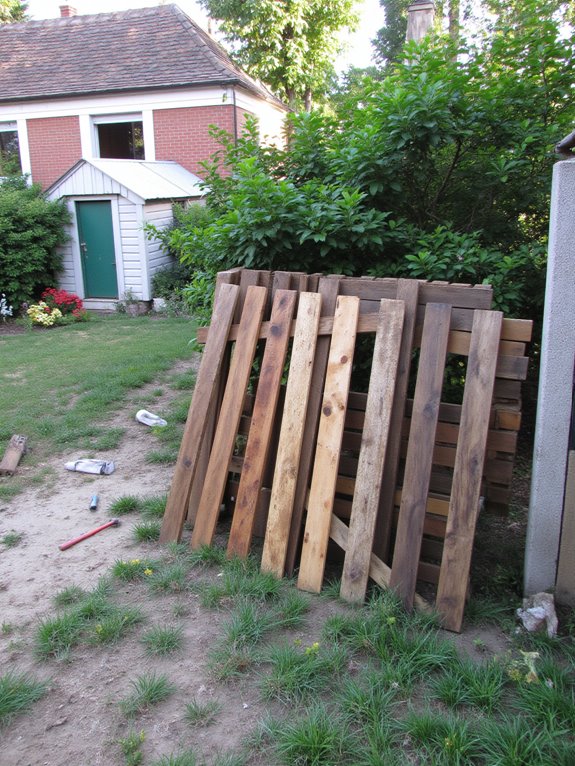 pallet fence construction steps