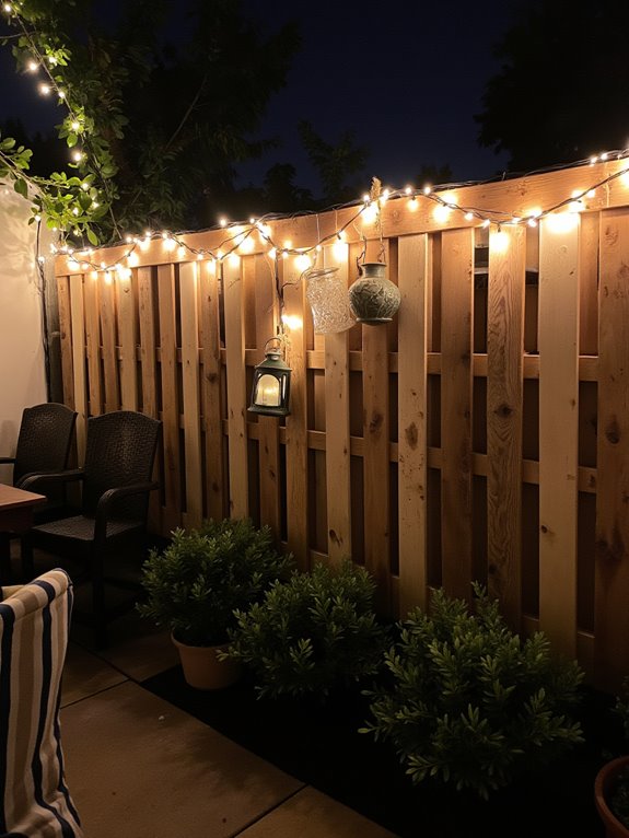 pallet fence lighting ideas