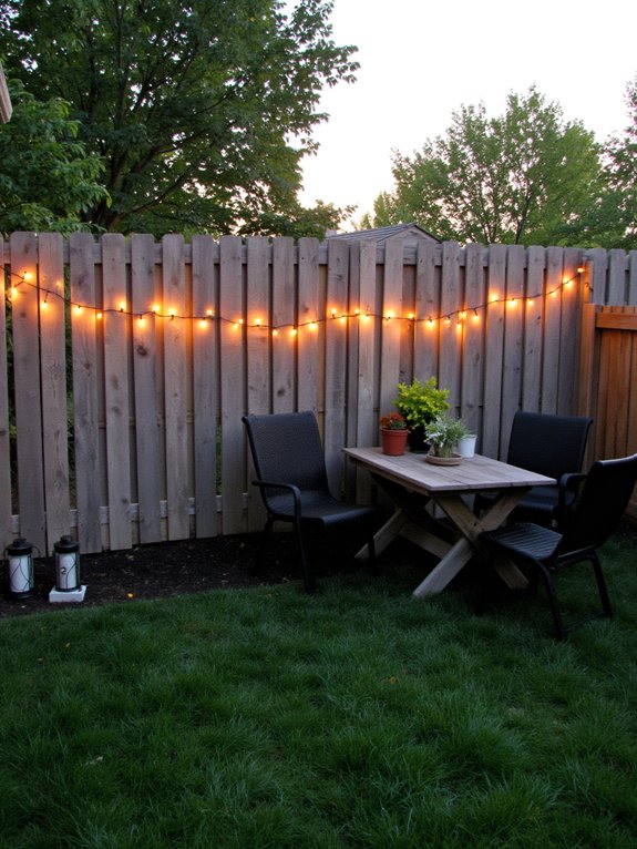 pallet fence lighting ideas