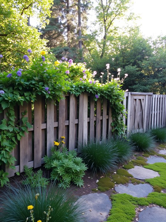 pallet fence nature integration
