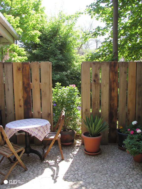 pallet fences for outdoor rooms