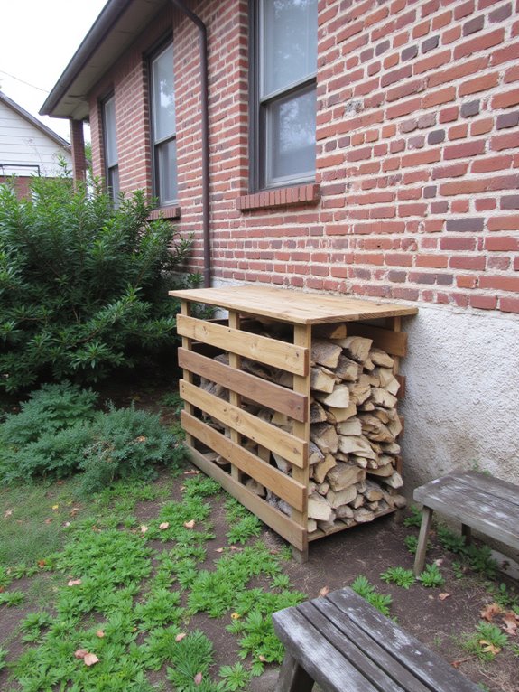 pallet firewood holder project