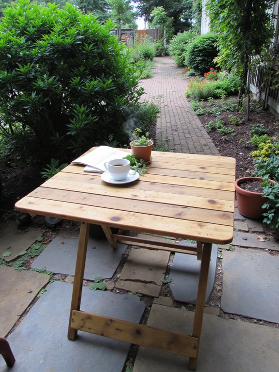 pallet folding table assembly