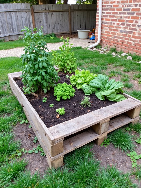 pallet garden bed creation