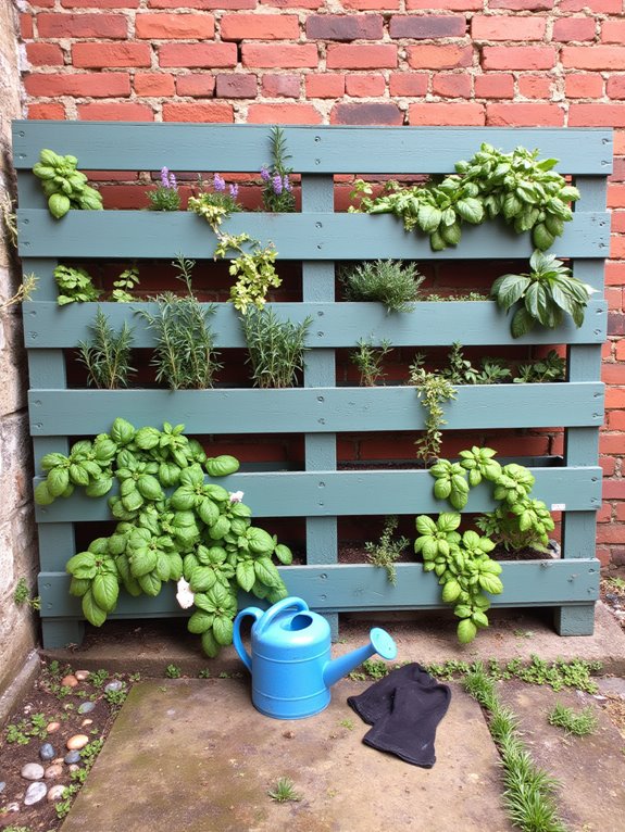 pallet herb garden creation