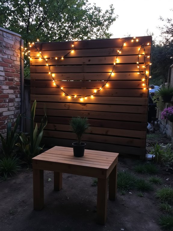 pallet lighting enhances ambiance