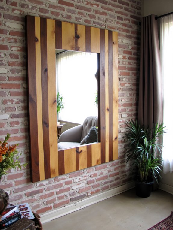 pallet mirror frame assembly