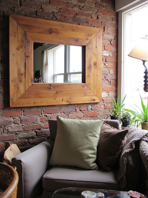 pallet mirror home decor