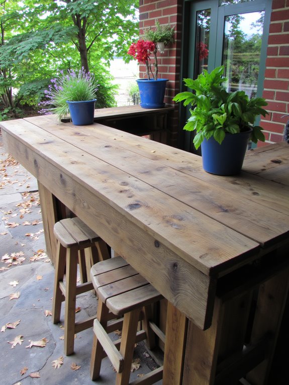 pallet outdoor bar design