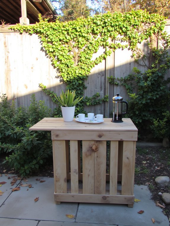 pallet outdoor coffee station