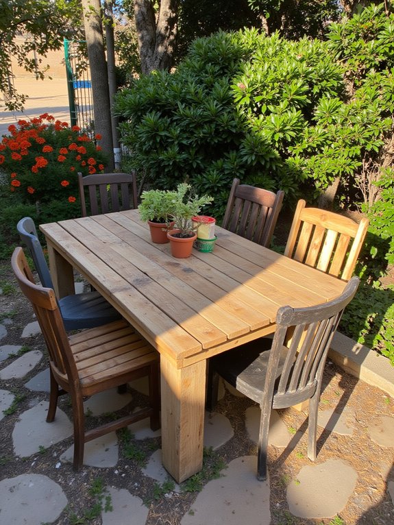 pallet outdoor dining set