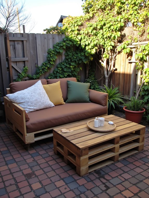 pallet patio lounge set