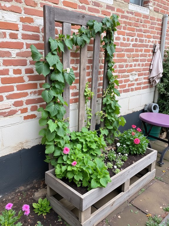 pallet planter box trellis