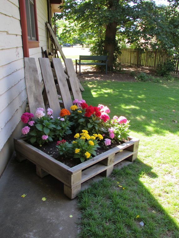 pallet planter for flowers