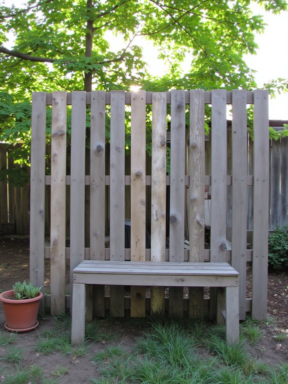 pallet privacy screen construction