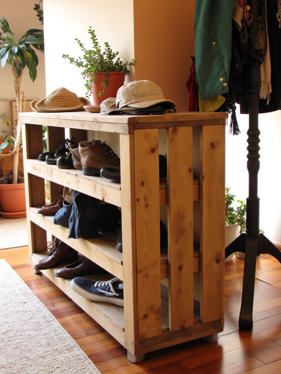pallet shoe rack creation