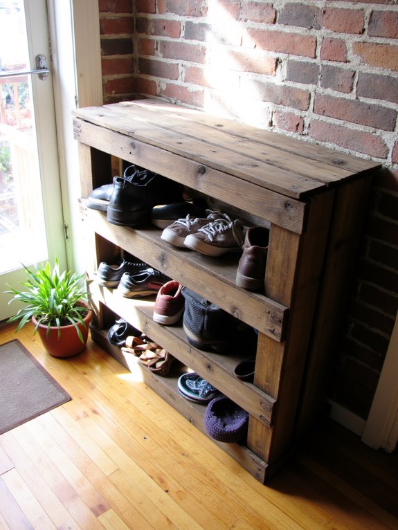 pallet shoe rack organization