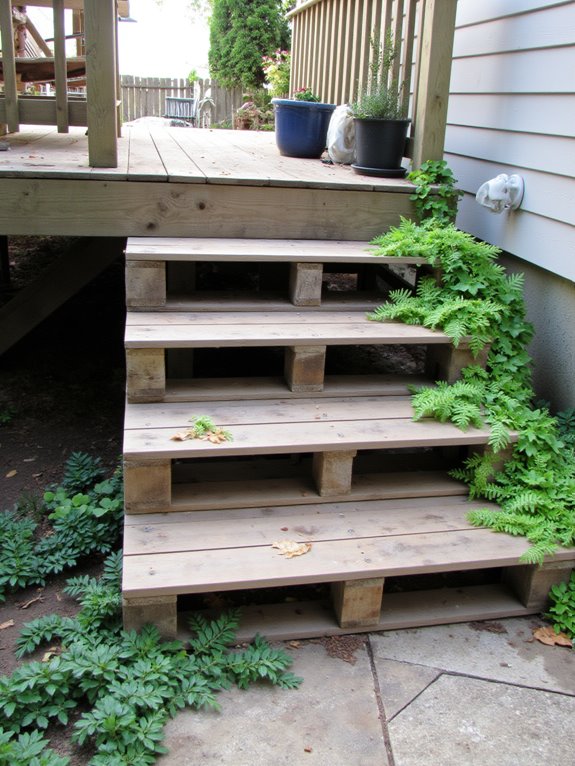 pallet steps for backyard