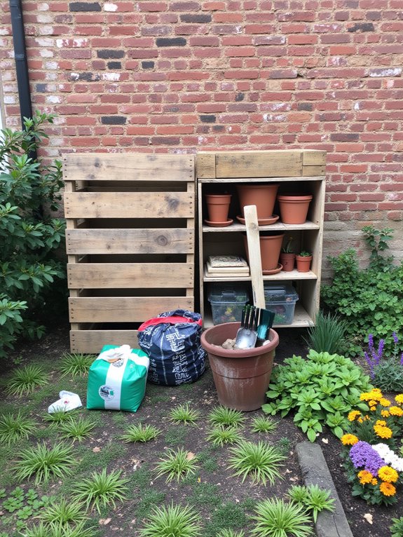 pallet storage for garden