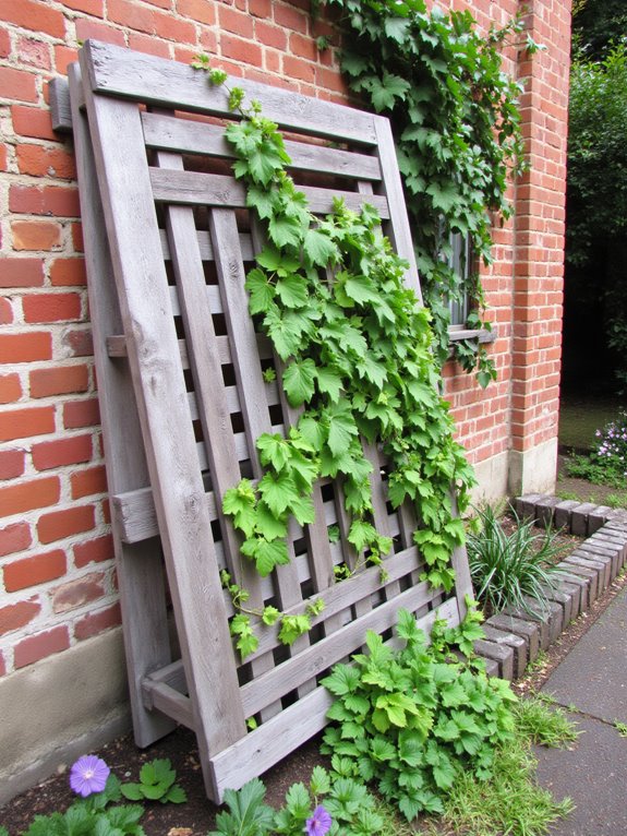 pallet trellis for climbing