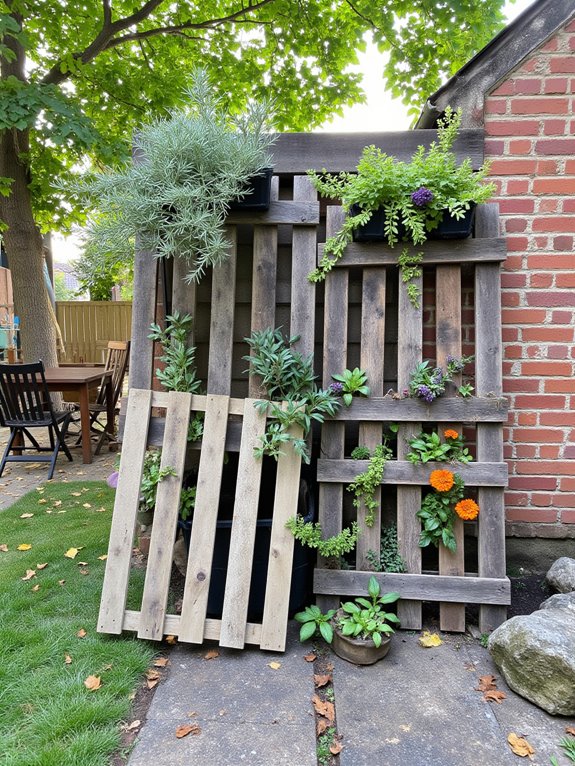 pallet vertical garden creation