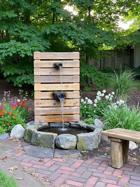 pallet water feature oasis