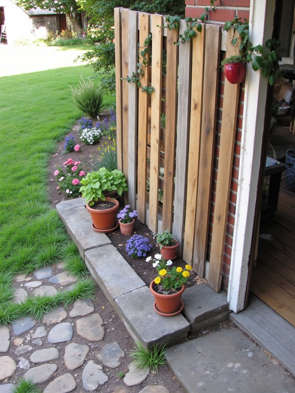 pallets as decorative fences