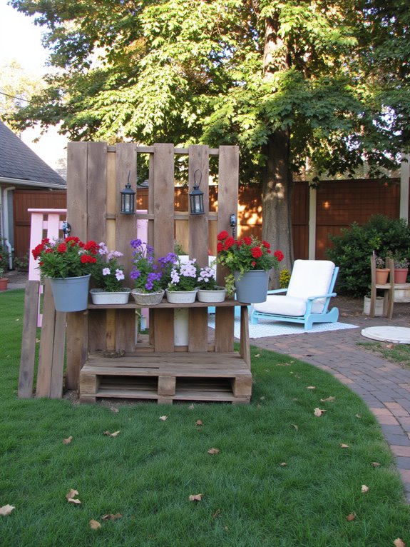 pallets enhance yard aesthetics