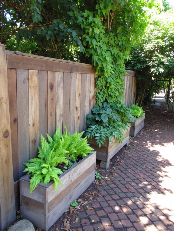 planters enhance pallet fences