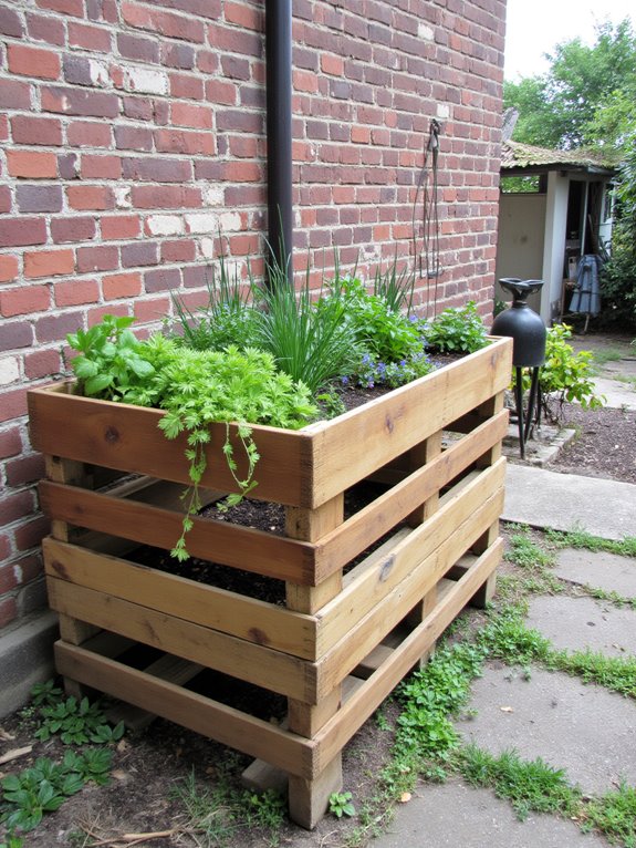 reclaimed pallet garden planter