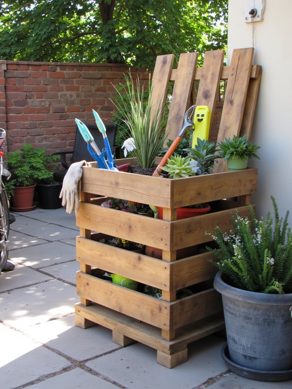 reclaimed pallet storage box