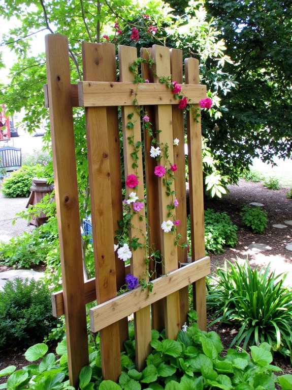 reclaimed pallets garden trellis