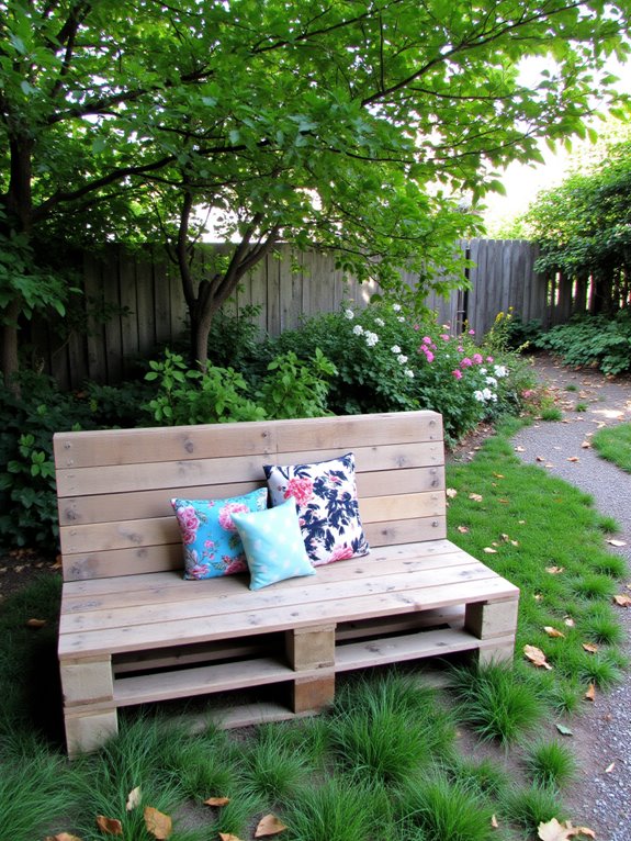 reclaimed wood outdoor bench