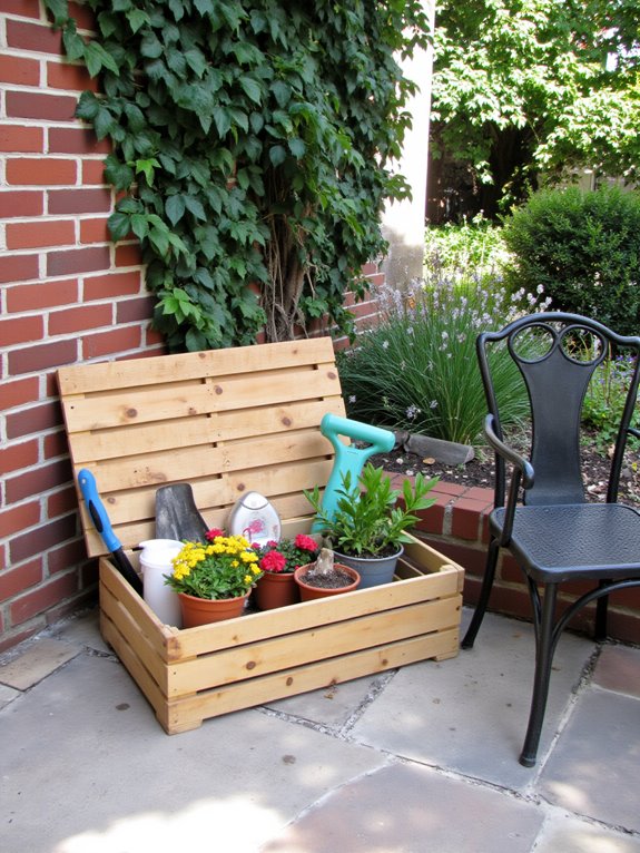 repurpose pallets into storage