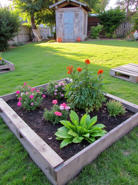 repurposed pallets for edging