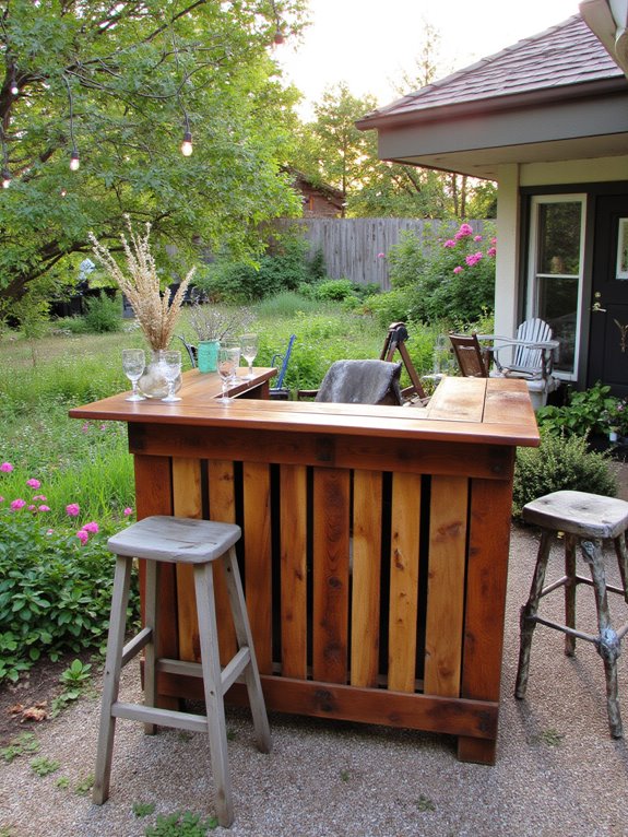 rustic pallet bar setup