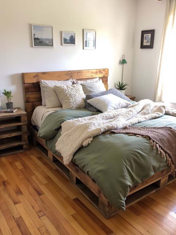 rustic pallet bed assembly