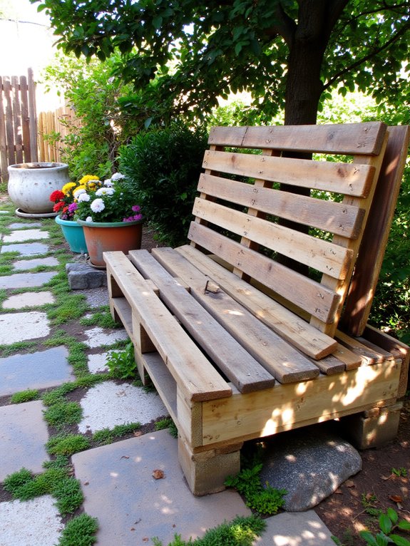 rustic pallet bench creation