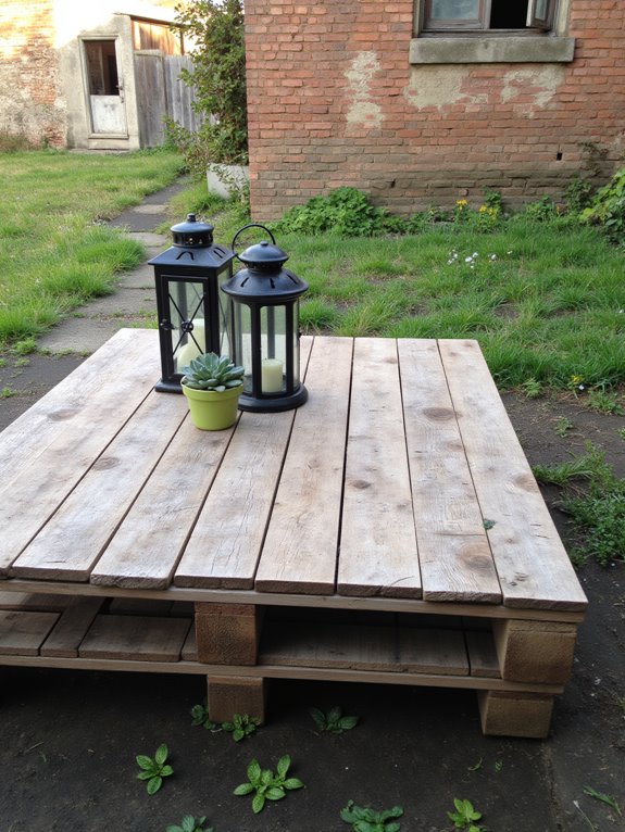rustic pallet coffee table