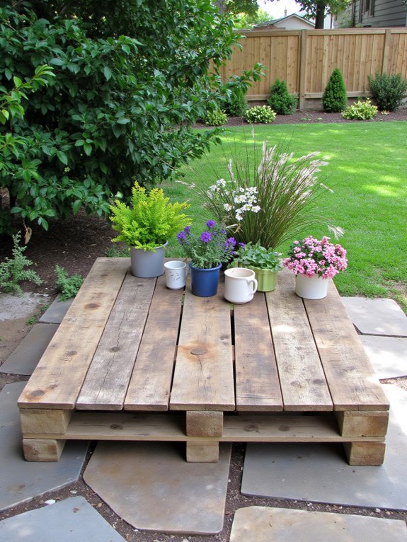rustic pallet coffee table