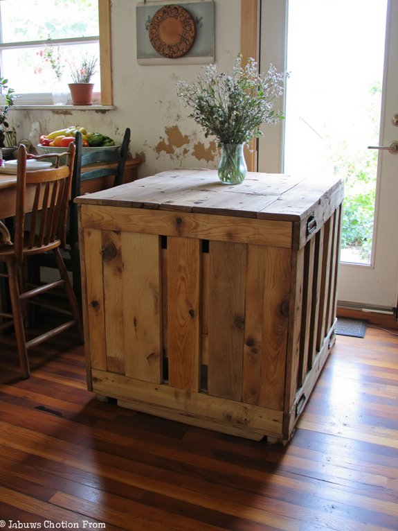 rustic pallet kitchen island