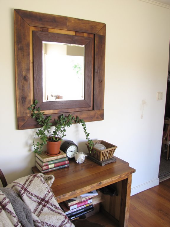rustic pallet mirror frame
