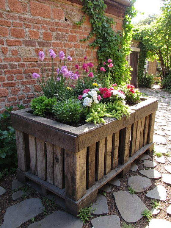 rustic pallet planter box